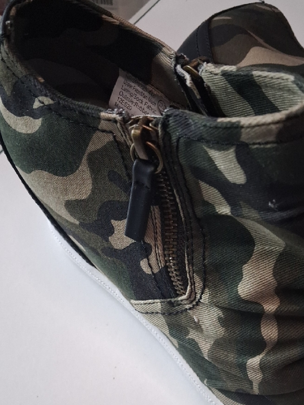 Not Rated Camo High-Top Sneakers in Olive and Black - Picture 3 of 10